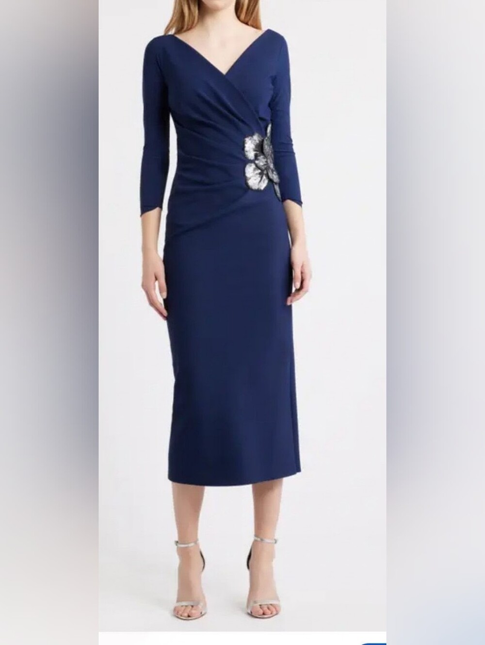 Chiara Boni La Petite Robe Onori Sequin Appliqué Knit Midi Dress
